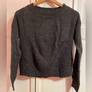 Aeropostale dark grey crew neck sweater. Size: XS